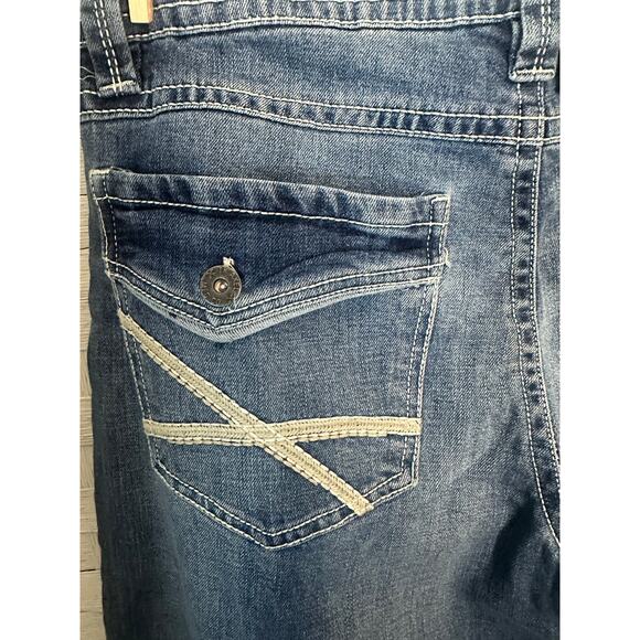 Axel men’s jeans slim boot cut light wash distressed casual denim western - Picture 3 of 16